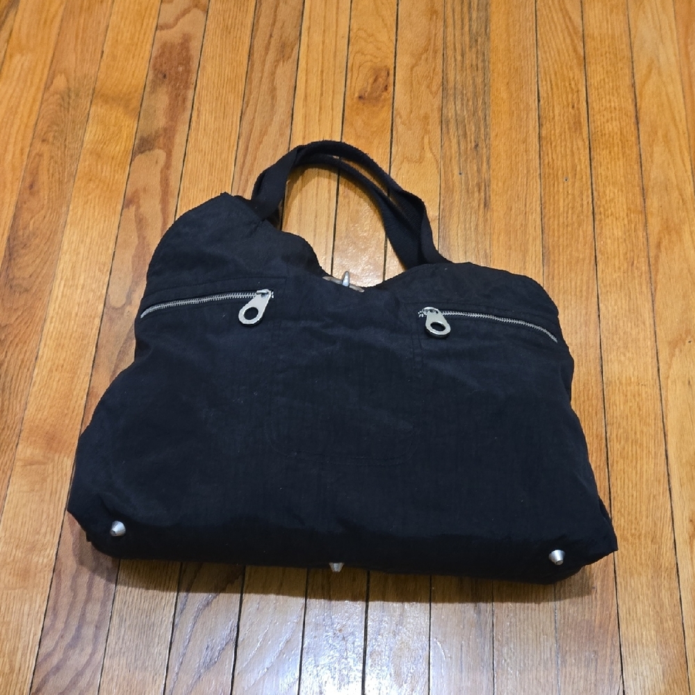 BAGGALLINI ▪︎ Classic Black Hobo Tote, w/ Many Pockets & Luggage Sleeve